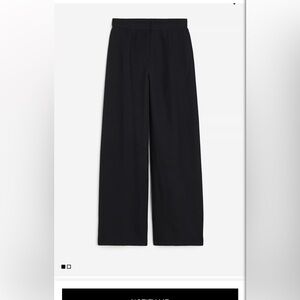 H&M Black Wide Leg linen blend Pants